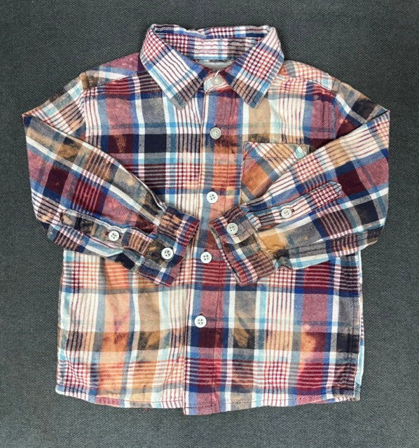 Flannels: Upcycled/Bleached Kids'