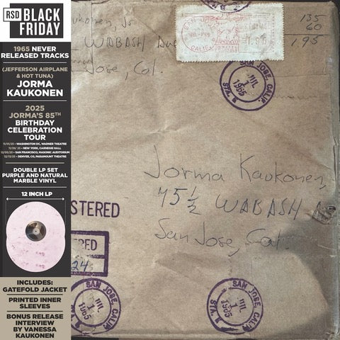 Vinyl: Jorma Kaukonen – Wabash Avenue (Purple & Natural Marble Vinyl)