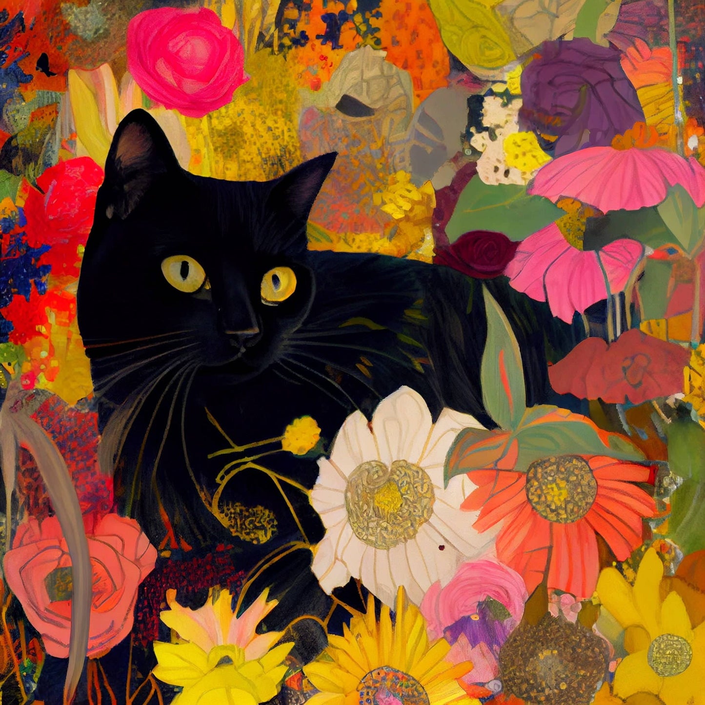 Art Print: Gustav Klimt Garden Style