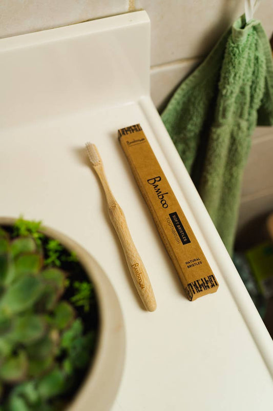 Toothbrush: 100% Compostable Bamboo Toothbrush
