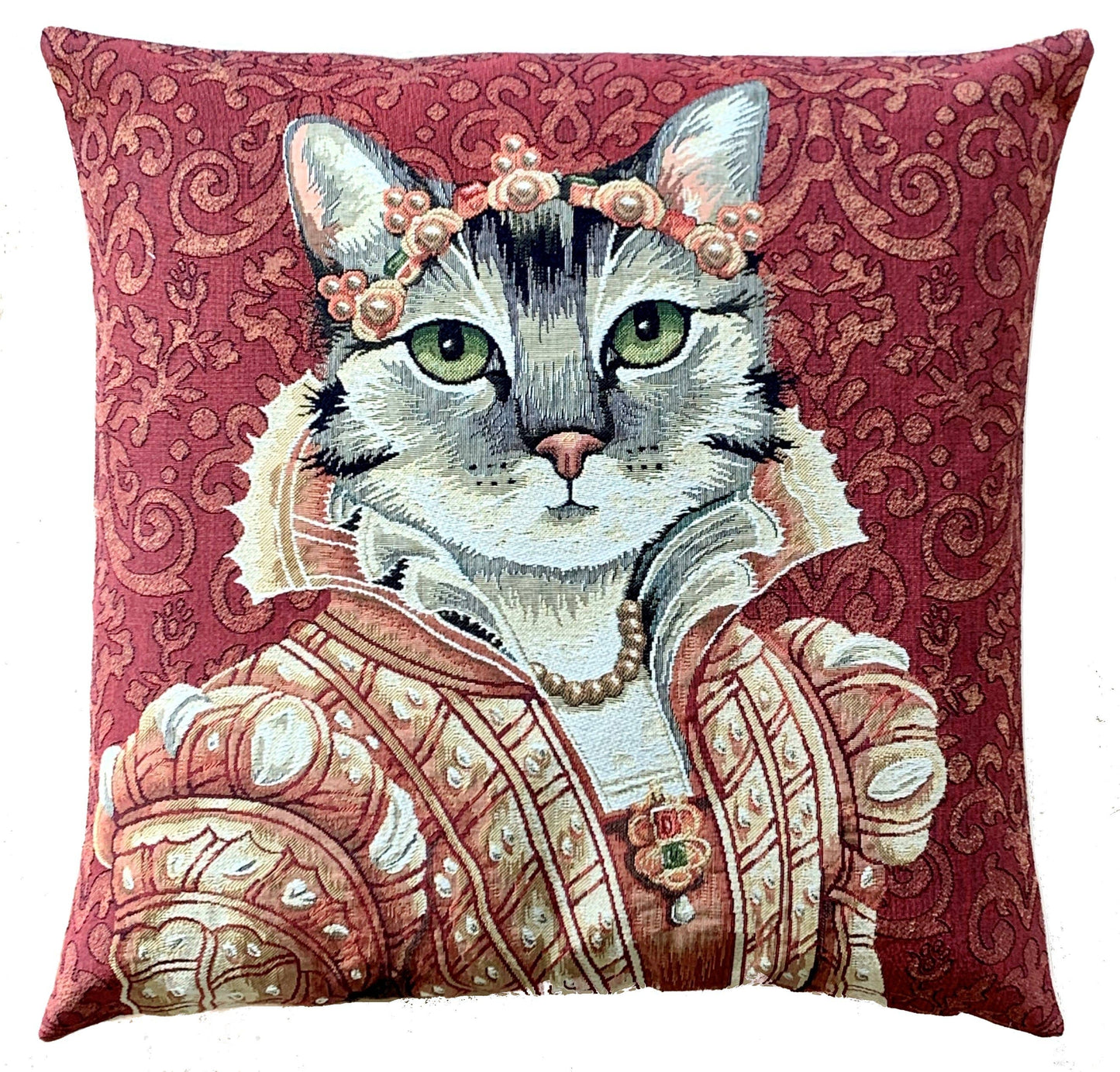 Pillow: Royal Cat Portrait Pillow