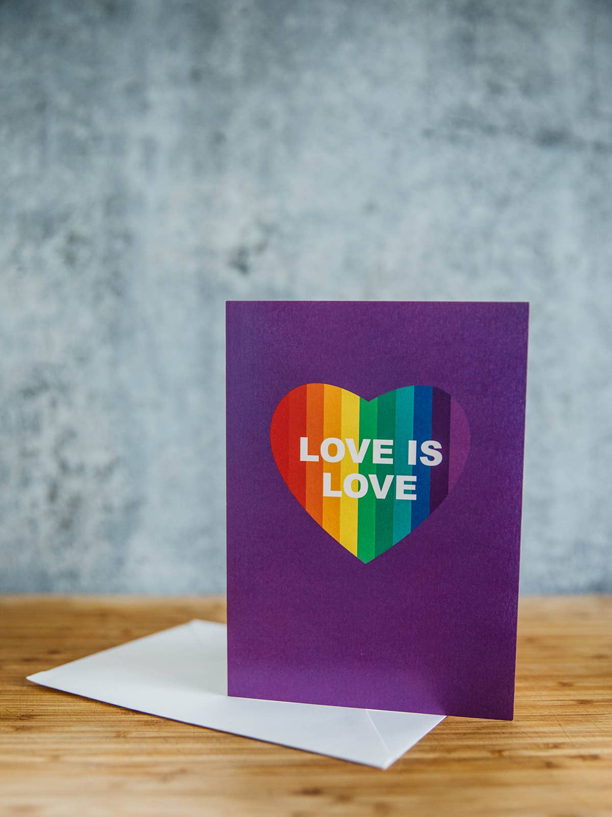 Cards: Rainbow Love is Love Heart LGBTQ+