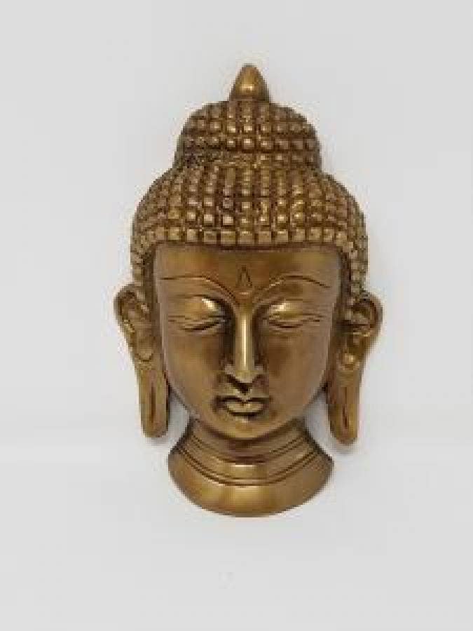 Mask: Buddha Solid Brass
