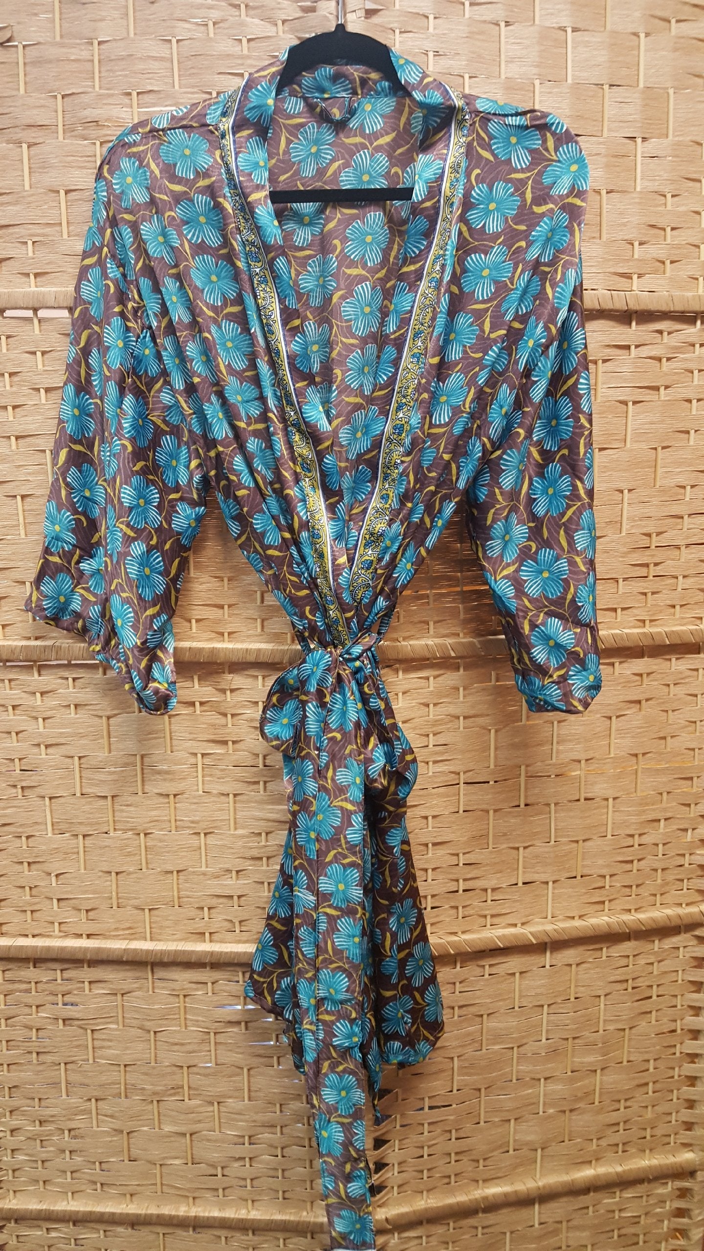 Robes: Up-Cycled Silk Short Kimono