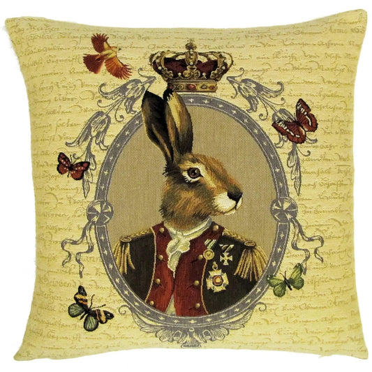 Pillow:  Royal Hare Framed