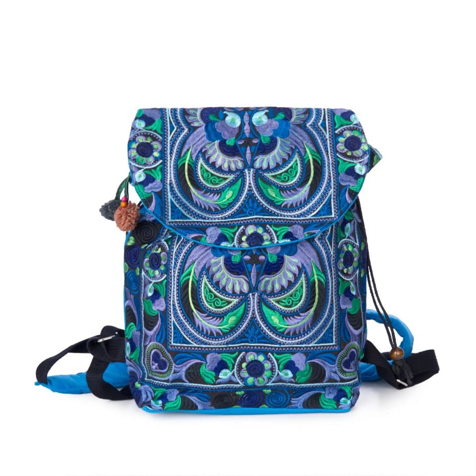 Backpack: Embroidered  (various colors/designs)