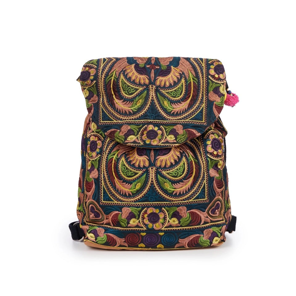 Bag: Embroidered Backpack (various colors/designs)