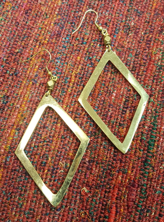 Earrings: Hand Cast Brass (Three Designs)