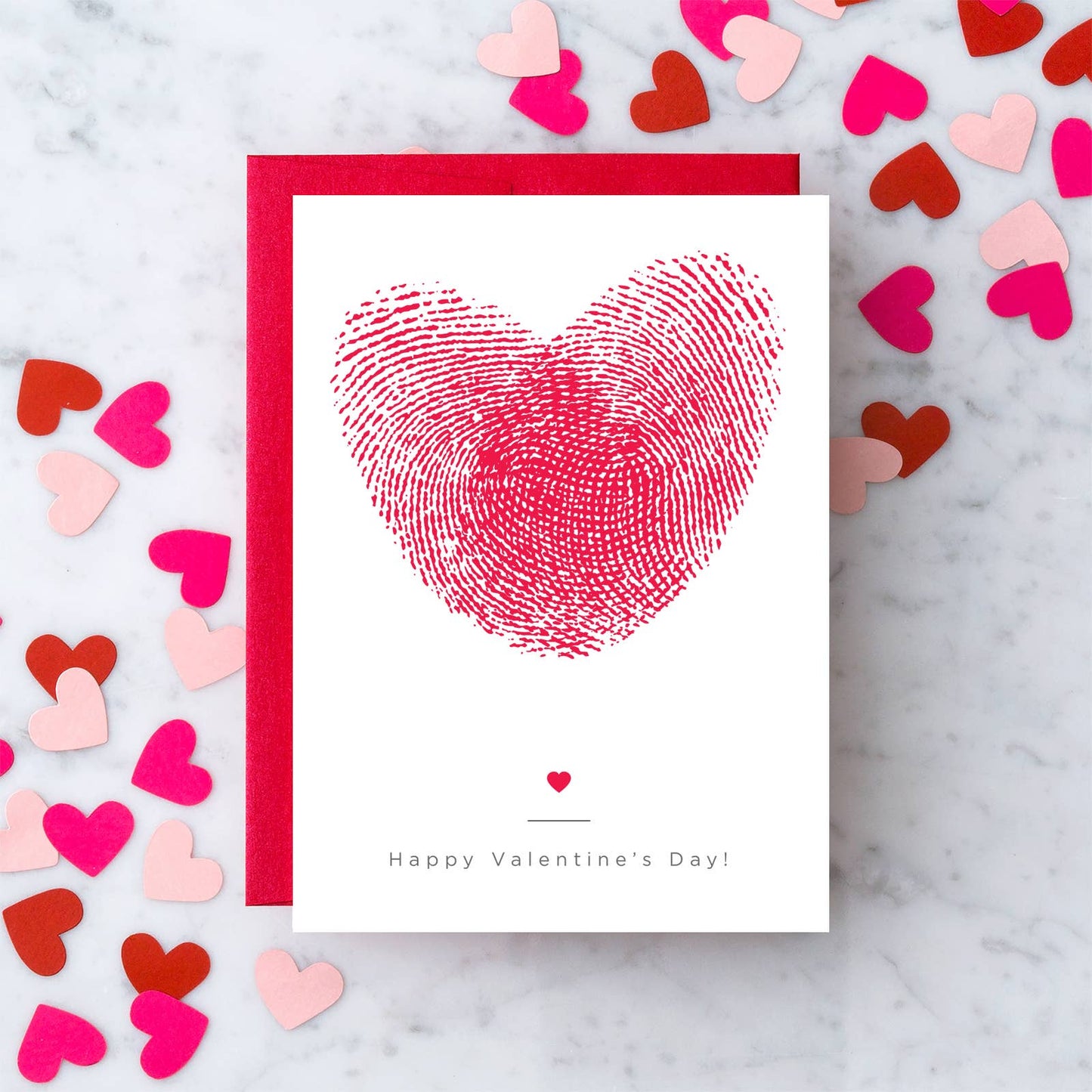 Cards: Thumbprints Heart Valentine's Day Greeting Card